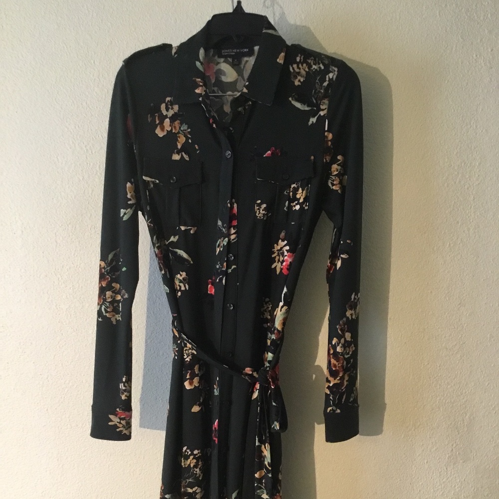Jones New York, Green print dress